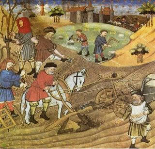 El feudo estaba formado por tierras de labor que rodeaban la mansión o castillo