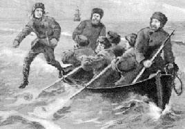 Carsten Egeberg Borchgrevink, desembarcando en Cabo Adare