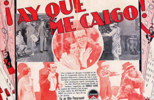 ¡Ay que me caigo! (1929), de Clyde Bruckman. Departamento de promoción de Paramount.