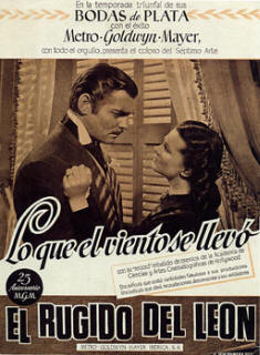 Lo que el viento se llevó (1939), de Victor Fleming. Guía de distribución de Metro Goldwyn Mayer.