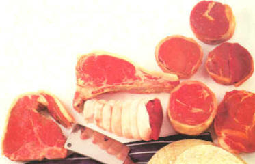 Piezas de carne