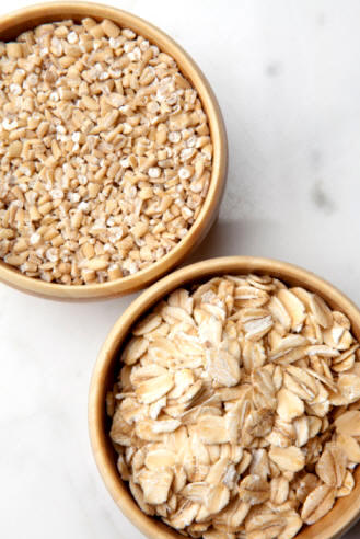 Avena en copos y partido