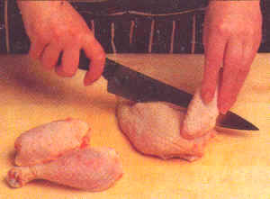 Trinchado de pollo