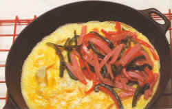 Huevos en tortilla con relleno