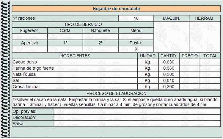 Hojaldre de chocolate