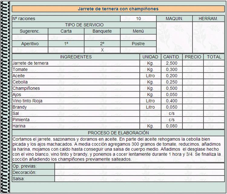 Jarrete de ternera con champiñones