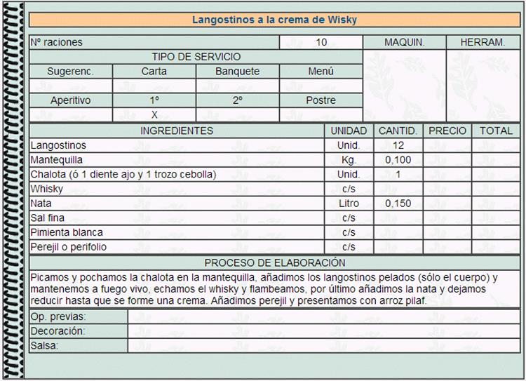 Langostinos a la crema de Wisky