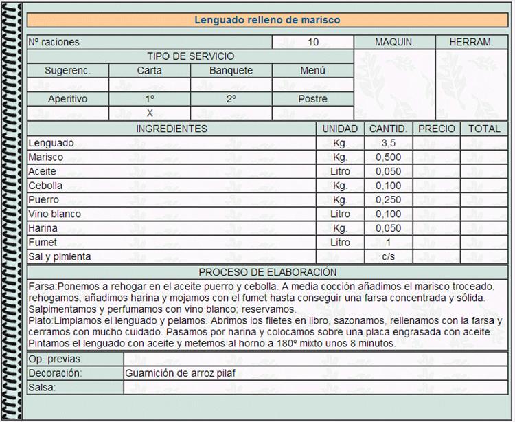 Lenguado relleno de marisco