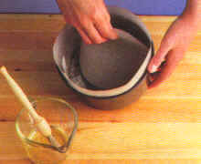 Forrado de un molde redondo