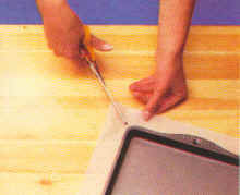 Forrado de un molde cuadrado