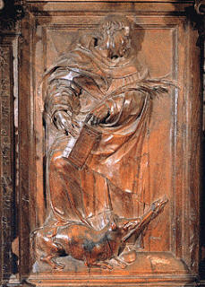 Alonso de Berruguete fue un destacado representante del manierismo español. Talla en madera del coro de la catedral de Toledo.