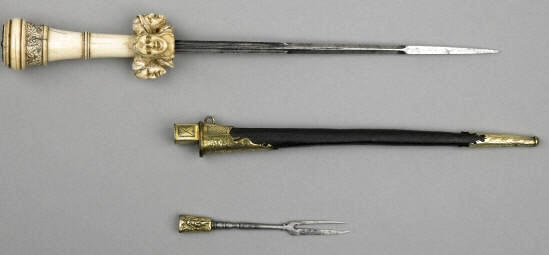 Pinchecitos y tenedor medievales