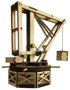 Reproducción de la grúa de Leonardo