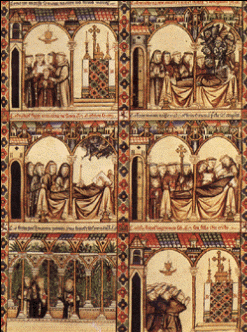 Inicio de la Cantiga de Santa María nº 123. Alfonso X el Sabio utilizó la lengua gallega para componer estas famosas cantigas