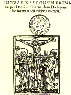 Portada de Linguae Vasconum Primitiae, la primera obra escrita de la literatura vasca