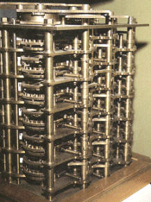 La máquina calculadora de Babbage, con una precisión de 5 cifras en el cálculo de polinomios, fue su realización más lograda; el proyecto de "máquina analítica", que acabó presentando su hijo Henry, incorporaba muchos de los conceptos fundamentales que hoy en día poseen los ordenadores: unidades de memoria, de cálculo, de control de salida y entrada, etc.