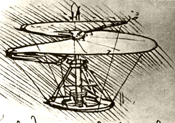 Figura 17. Inventos de Leonardo da Vinci, máquinas voladoras