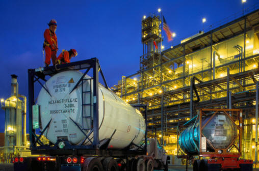 Trabajos en una planta química